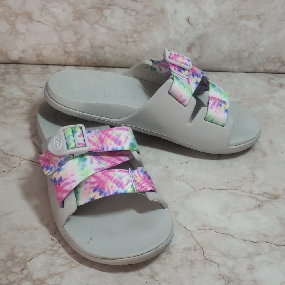 Chaco Colorful Tie-Dye Slide Womens Sandals Size  7